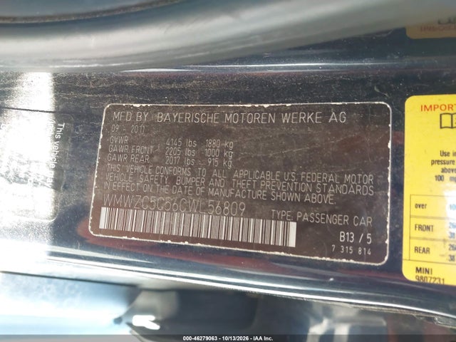 Продаж на аукціоні авто 2012 Mini Cooper S Countryman, vin: WMWZC5C56CWL56809, номер лоту: 46279063