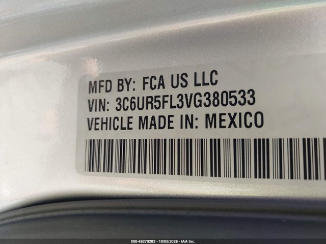 Продаж на аукціоні авто 2027 Ram Ram 1500, vin: 3C6UR5FL3VG380533, номер лоту: 46279282