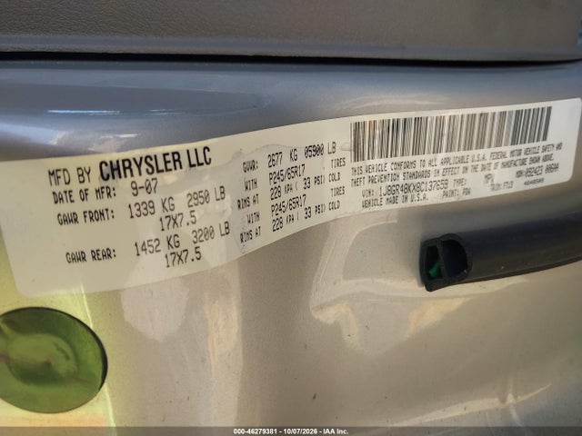 Aukcja sprzedaży 2008 Jeep Grand Cherokee Laredo, vin: 1J8GR48KX8C137659, numer aukcji: 46279381