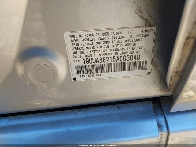 Продаж на аукціоні авто 2005 Acura Tl, vin: 19UUA66215A003048, номер лоту: 46279573