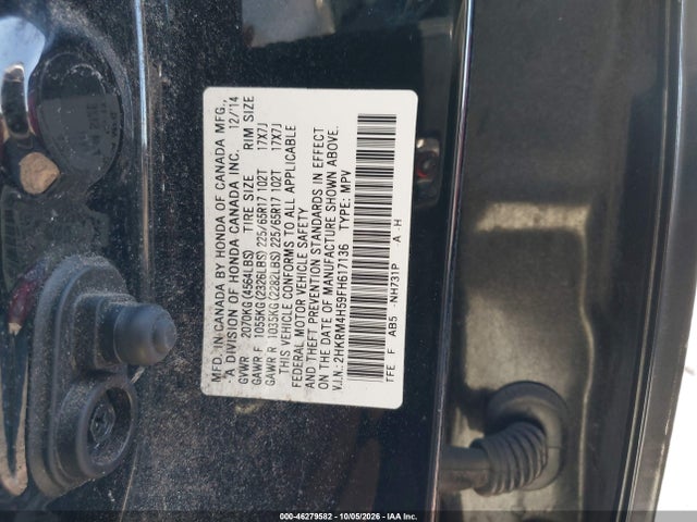 Продаж на аукціоні авто 2015 Honda Cr-v Ex, vin: 2HKRM4H59FH617136, номер лоту: 46279582