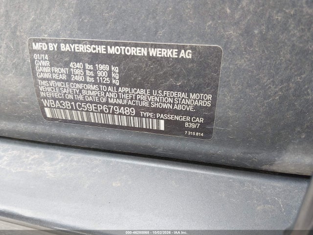 Продажа на аукционе авто 2014 Bmw 320i, vin: WBA3B1C59EP679489, номер лота: 46280068