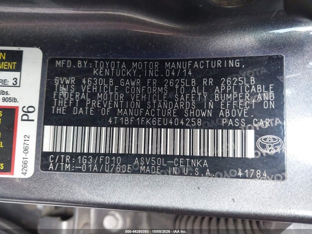 Aukcja sprzedaży 2014 Toyota Camry Le, vin: 4T1BF1FK6EU404258, numer aukcji: 46280393