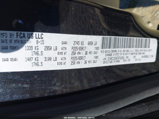 46280561 :رقم المزاد ، 2C4RC1GG4FR742343 vin ، 2015 Chrysler Town & Country Limited Platinum مزاد بيع