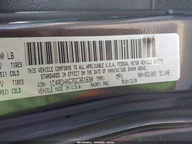 46280614 :رقم المزاد ، 1C4RDHAG7GC361630 vin ، 2016 Dodge Durango Sxt مزاد بيع