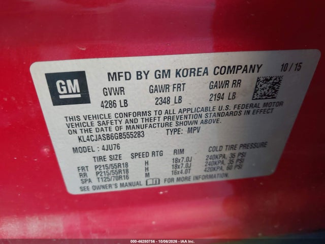 Buick Encore 2016 KL4CJASB6GB555283 Image 9
