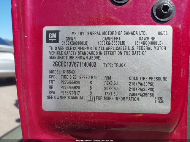 Aukcja sprzedaży 2007 Chevrolet Silverado 1500 Classic Ls, vin: 2GCEC13V671140403, numer aukcji: 46280779