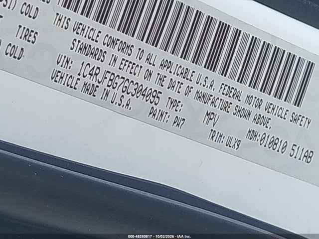 Продажа на аукционе авто 2016 Jeep Grand Cherokee Limited, vin: 1C4RJFBG7GC304095, номер лота: 46280817