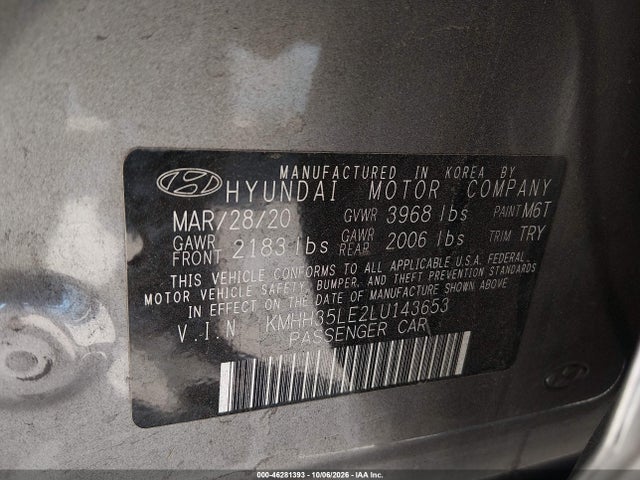 Hyundai ELANTRA GT 2020 KMHH35LE2LU143653 Image 9