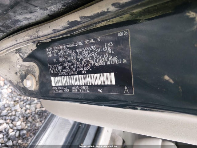 46281509 :رقم المزاد ، 5TDZT38A17S286400 vin ، 2007 Toyota Sequoia Limited V8 مزاد بيع