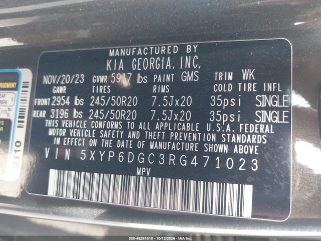 KIA Telluride S 2024 5XYP6DGC3RG471023 Image 9