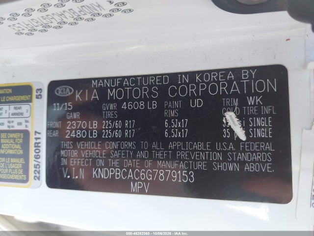 KIA Sportage Lx 2016 KNDPBCAC6G7879153 Image 9