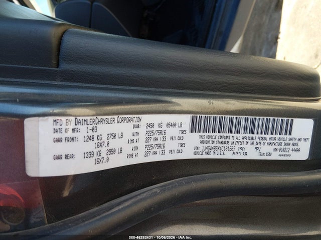 Aukcja sprzedaży 2004 Jeep Grand Cherokee Laredo, vin: 1J4GW48SX4C101507, numer aukcji: 46282431