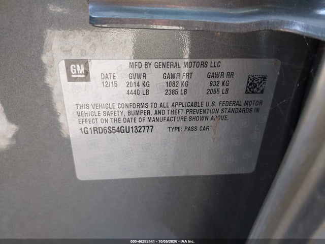 Chevrolet Volt Premier 2016 1G1RD6S54GU132777 Image 9