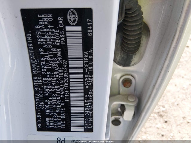 46282753 :رقم المزاد ، 4T1BF1FK2GU543497 vin ، 2016 Toyota Camry Xse مزاد بيع