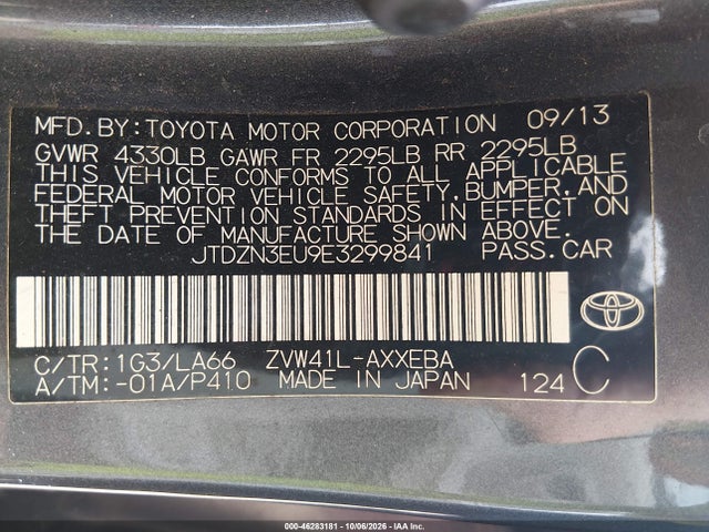 Продаж на аукціоні авто 2014 Toyota Prius V Five, vin: JTDZN3EU9E3299841, номер лоту: 46283181