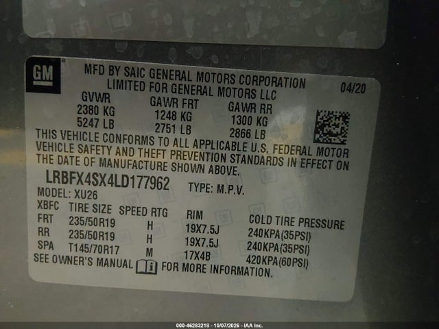 Buick Envision Awd Premium Ii 2020 LRBFX4SX4LD177962 Image 9