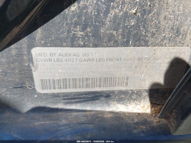 Продаж на аукціоні авто 2011 Audi A4 2.0t Premium, vin: WAUBFAFL7BN049584, номер лоту: 46283675
