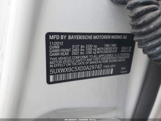 2013 Bmw X3 Xdrive28i მანქანა იყიდება აუქციონზე, vin: 5UXWX9C5XD0A29742, აუქციონის ნომერი: 46284019