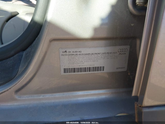Продажа на аукционе авто 2003 Audi A4 1.8t Avant, vin: WAUVC68E83A370933, номер лота: 46284596