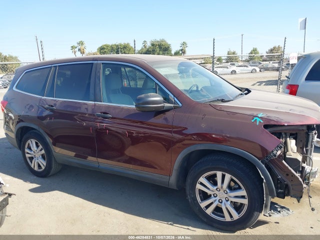 2016 Honda Pilot Lx მანქანა იყიდება აუქციონზე, vin: 5FNYF5H11GB013184, აუქციონის ნომერი: 46284831