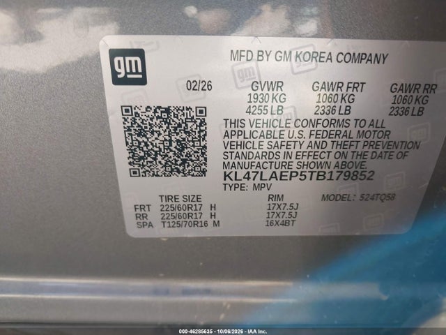 46285635 :رقم المزاد ، KL47LAEP5TB179852 vin ، 2026 Buick Envista Preferred Fwd مزاد بيع