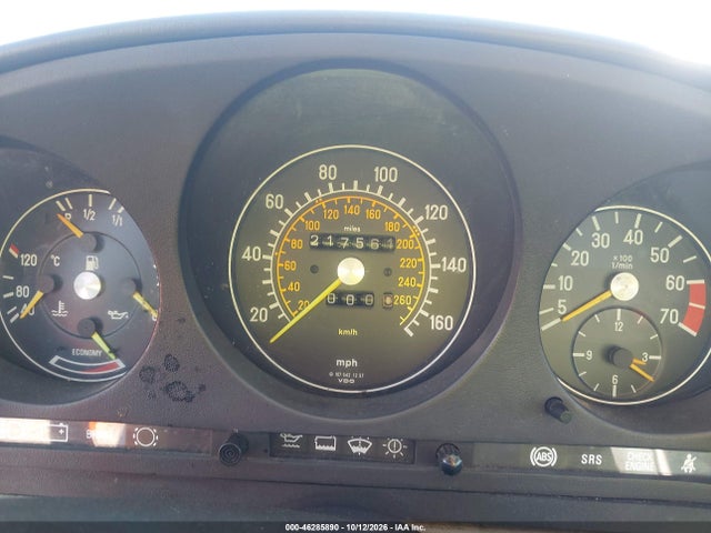 1989 Mercedes-benz 560 Sl მანქანა იყიდება აუქციონზე, vin: WDBBA48D0KA101345, აუქციონის ნომერი: 46285890