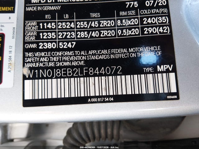 W1N0J8EB2LF844072 Mercedes-Benz Glc 300 Coupe 4matic