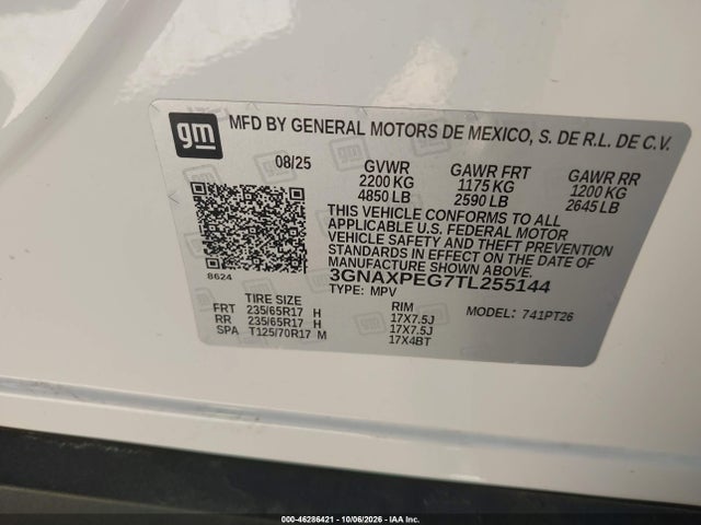 Chevrolet Equinox Awd Lt 2026 3GNAXPEG7TL255144 Image 9