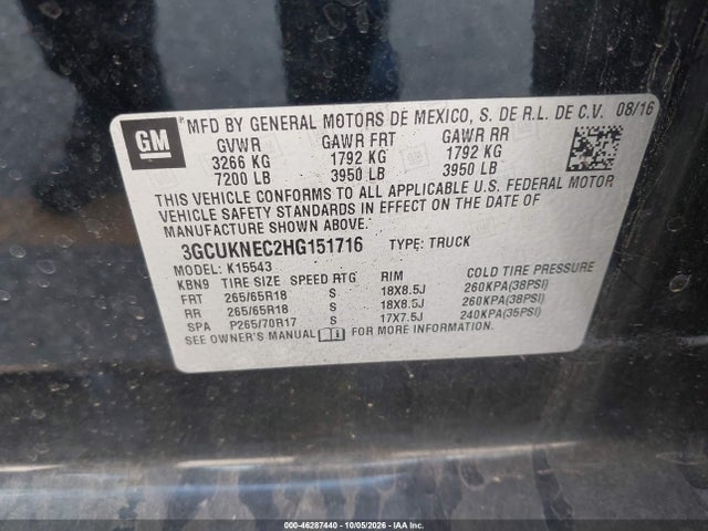 Chevrolet Silverado 1500 Wt 2017 3GCUKNEC2HG151716 Image 9