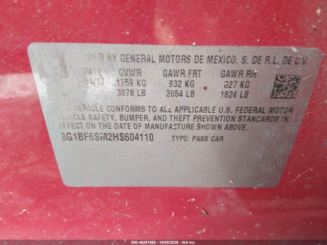 Chevrolet Cruze Premier Auto 2017 3G1BF6SM2HS604110 Image 9