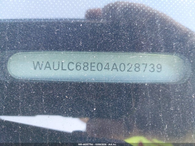 Продаж на аукціоні авто 2004 Audi A4 1.8t, vin: WAULC68E04A028739, номер лоту: 46287784