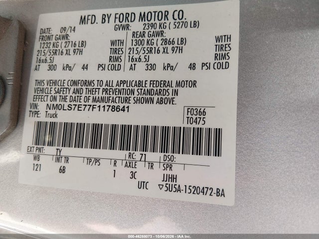 Ford Transit Connect Xl 2015 NM0LS7E77F1178641 Image 9