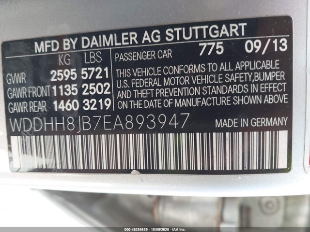 Продаж на аукціоні авто 2014 Mercedes-benz E 350 4matic, vin: WDDHH8JB7EA893947, номер лоту: 46288655