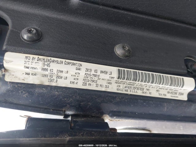 Продаж на аукціоні авто 2005 Jeep Wrangler Se, vin: 1J4FA29135P367658, номер лоту: 46288689