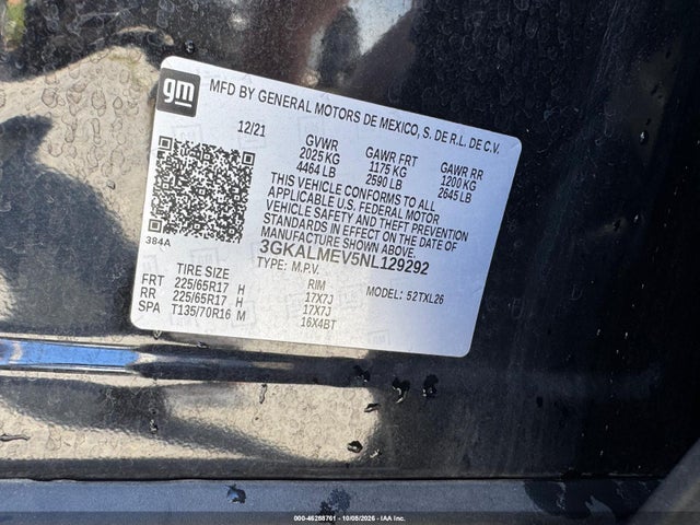 Auction sale of the 2022 Gmc Terrain Fwd Sle, vin: 3GKALMEV5NL129292, lot number: 46288761