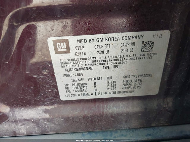 Продажа на аукционе авто 2017 Buick Encore Preferred, vin: KL4CJASB1HB070356, номер лота: 46288835
