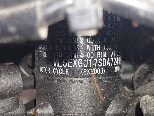 Kawasaki Ex500 A/b 2025 ML5EXGJ17SDA72498 Image 10