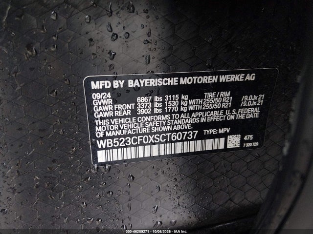 BMW Ix Xdrive50 2025 WB523CF0XSCT60737 Image 9