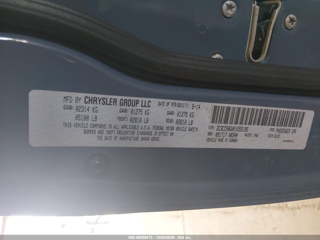 46289470 :رقم المزاد ، 2C3CCABG0EH355195 vin ، 2014 Chrysler 300 300s مزاد بيع
