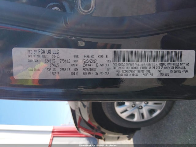 Продаж на аукціоні авто 2016 Dodge Journey Se, vin: 3C4PDCABXGT130742, номер лоту: 46289509