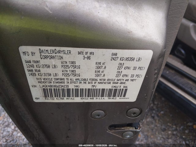 Aukcja sprzedaży 2006 Jeep Liberty Sport, vin: 1J4GK48K06W234239, numer aukcji: 46289530