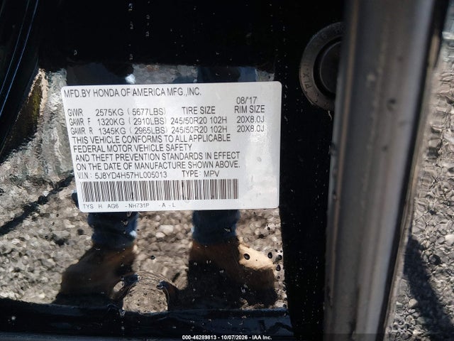 Продаж на аукціоні авто 2017 Acura Mdx Technology Package, vin: 5J8YD4H57HL005013, номер лоту: 46289813
