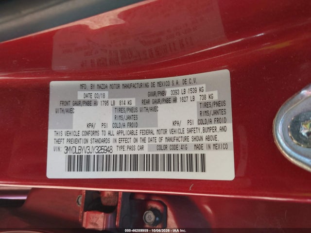 Продаж на аукціоні авто 2018 Toyota Yaris Ia, vin: 3MYDLBYV3JY325948, номер лоту: 46289959