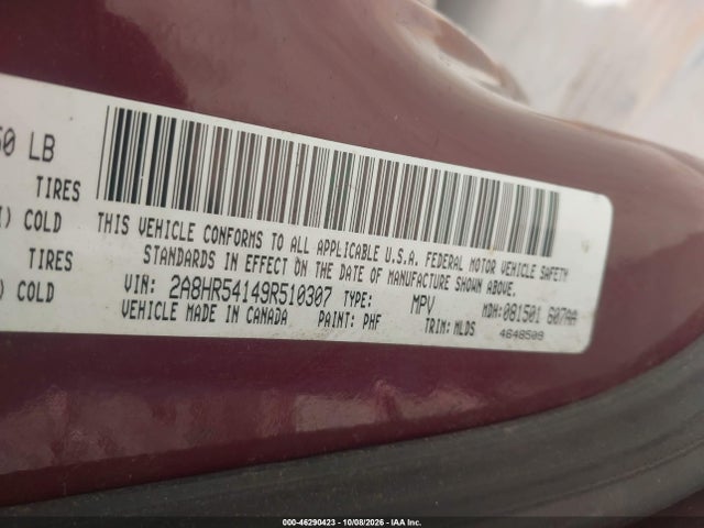 Продажа на аукционе авто 2009 Chrysler Town & Country Touring, vin: 2A8HR54149R510307, номер лота: 46290423