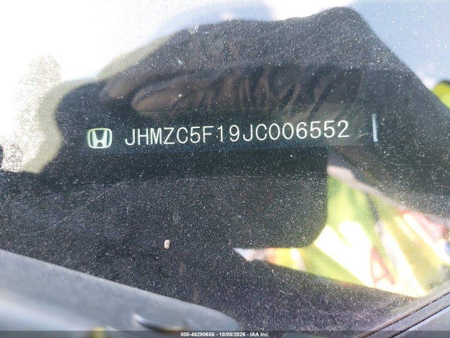 2018 Honda Clarity Plug-in Hybrid მანქანა იყიდება აუქციონზე, vin: JHMZC5F19JC006552, აუქციონის ნომერი: 46290656
