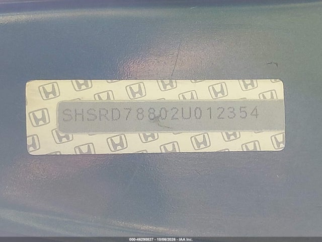 Aukcja sprzedaży 2002 Honda Cr-v Ex, vin: SHSRD78802U012354, numer aukcji: 46290827