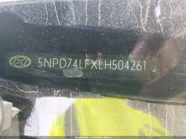 46291167 :رقم المزاد ، 5NPD74LFXLH504261 vin ، 2020 Hyundai Elantra Se مزاد بيع