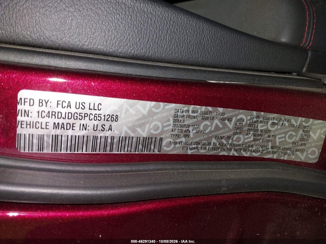 Продаж на аукціоні авто 2023 Dodge Durango Gt Plus Awd, vin: 1C4RDJDG5PC651268, номер лоту: 46291340