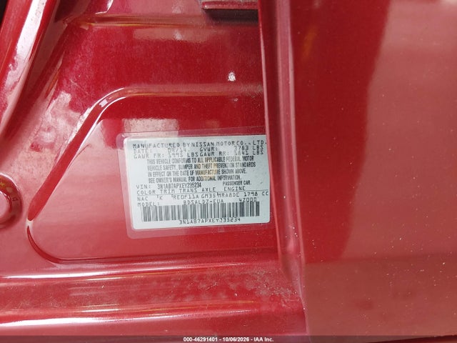 Aukcja sprzedaży 2014 Nissan Sentra Sv, vin: 3N1AB7APXEY235234, numer aukcji: 46291401